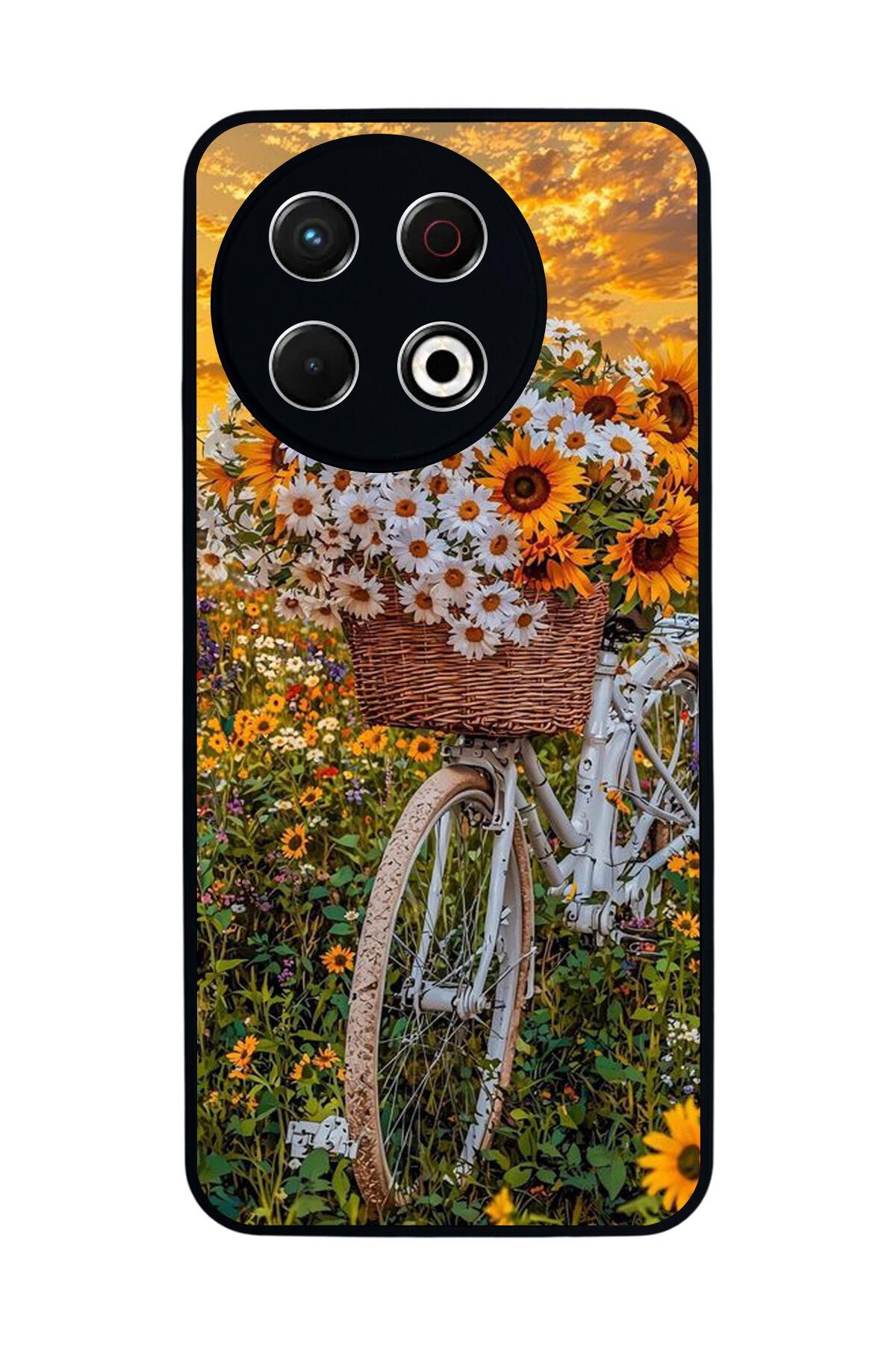 Tecno Spark 30 Pro Uyumlu Cicek Tasarımlı Glossy Premium Kılıf