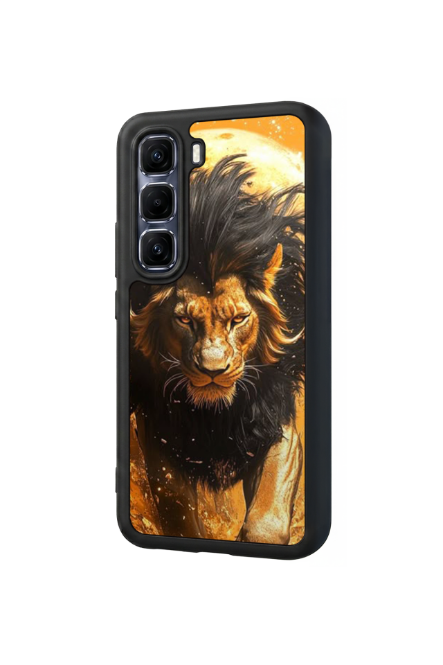 Infinix Hot 60 Pro Plus Uyumlu Aslan Tasarımlı Glossy Premium Kılıf