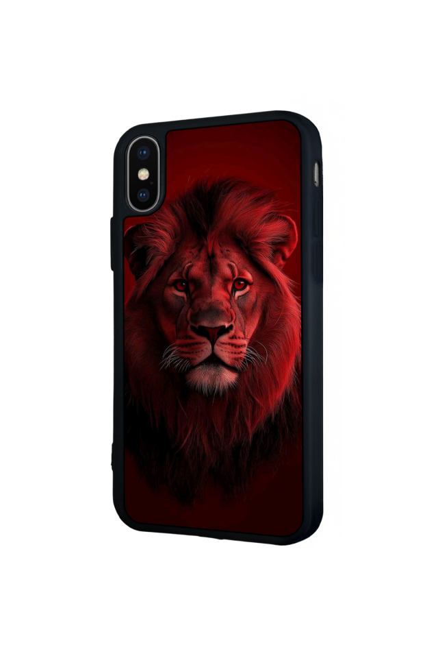 iPhone XS Max Uyumlu Aslan Tasarımlı Glossy Premium Kılıf