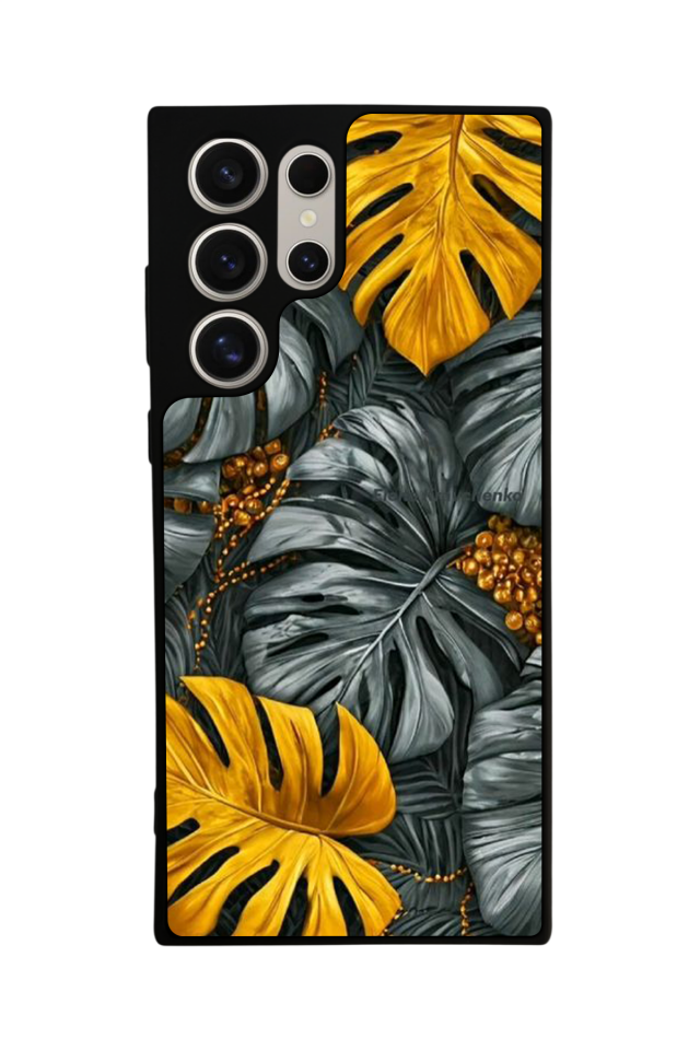 Samsung Galaxy S24 Ultra Uyumlu Botanik Tasarımlı Glossy Premium Kılıf