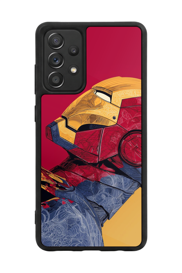 Samsung Galaxy A72 Uyumlu  Iron Man ( Demir Adam ) Tasarımlı Glossy Premium Kılıf