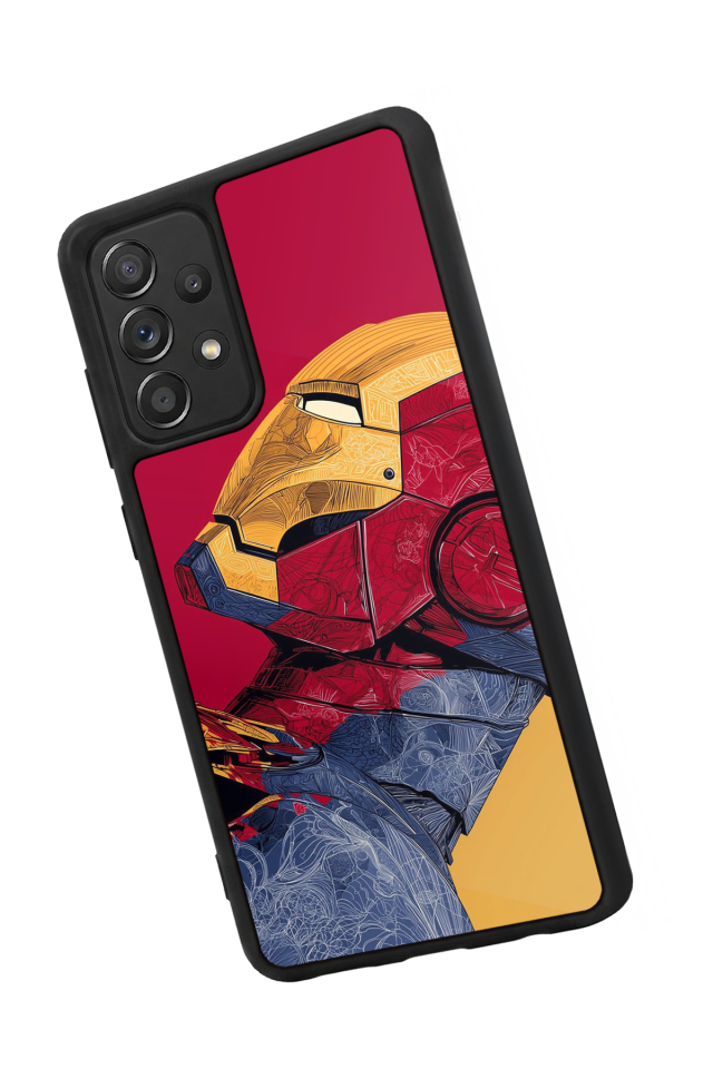 Samsung Galaxy A72 Uyumlu  Iron Man ( Demir Adam ) Tasarımlı Glossy Premium Kılıf