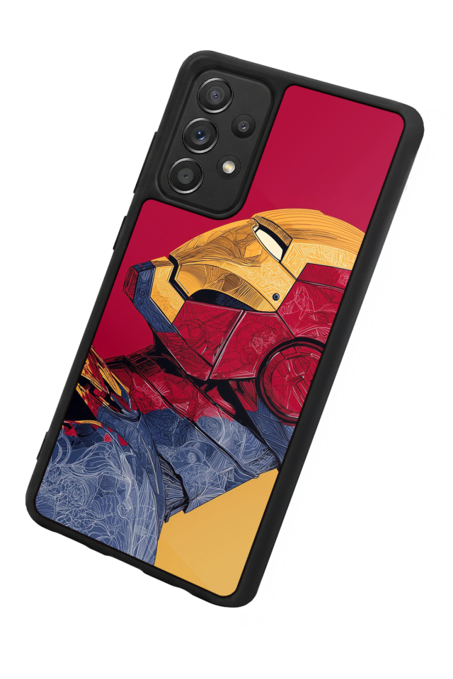 Samsung Galaxy A72 Uyumlu  Iron Man ( Demir Adam ) Tasarımlı Glossy Premium Kılıf