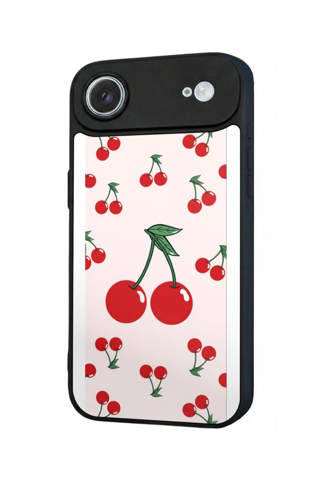 iPhone 17 Air Uyumlu Kiraz Tasarımlı Glossy Premium Kılıf
