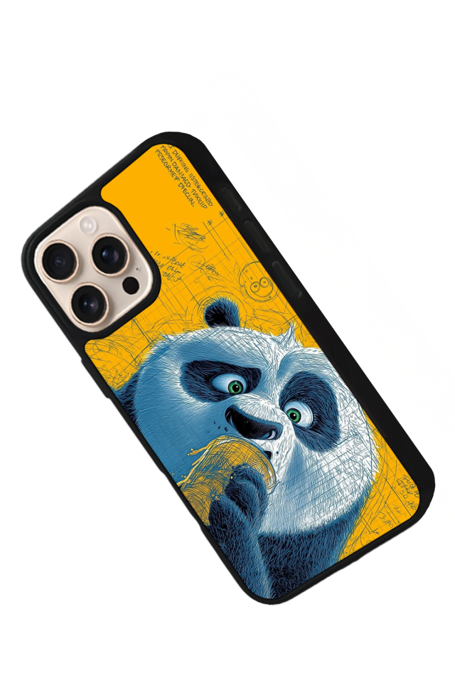 iPhone 16 Pro Max Uyumlu Kung Fu Panda Tasarımlı Glossy Premium Kılıf