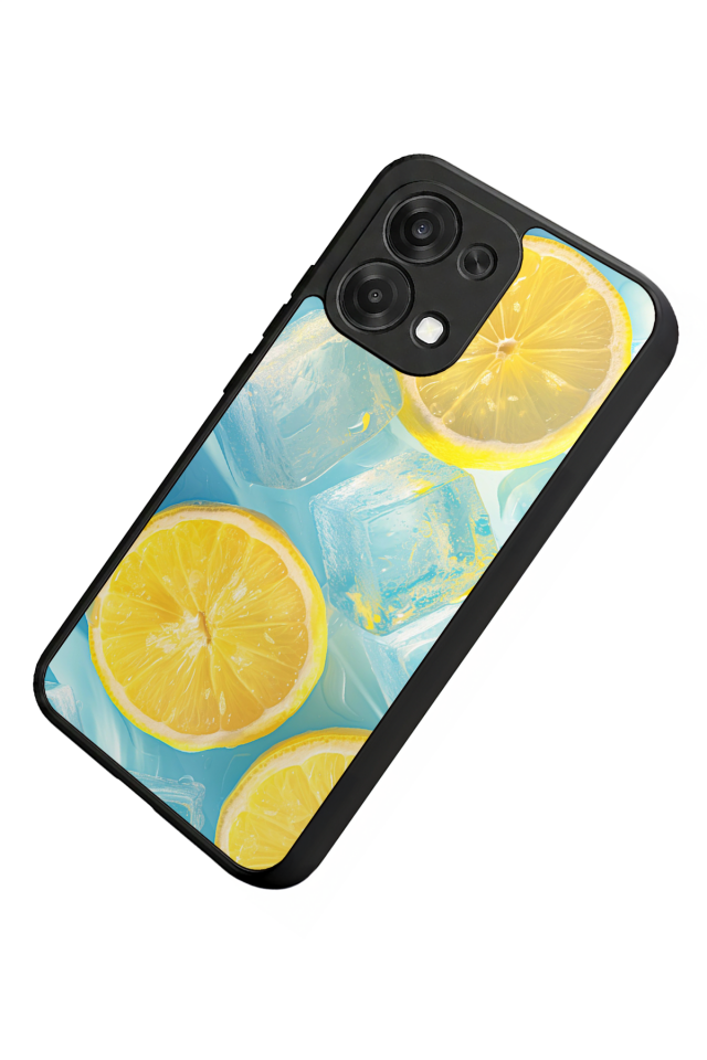 Oppo A6 Pro Uyumlu Limon Tasarımlı Glossy Premium Kılıf
