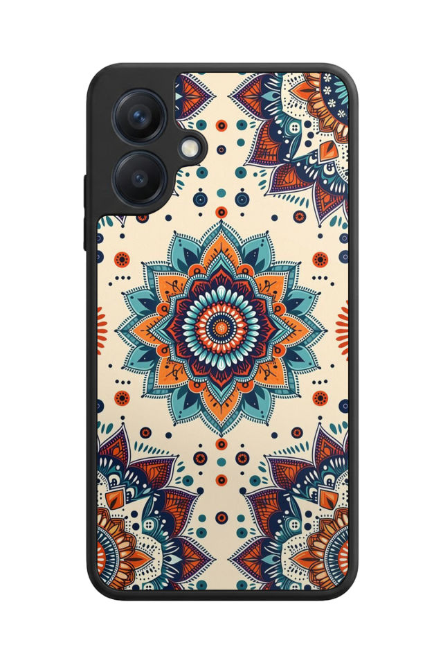 Samsung Galaxy A07 Uyumlu Mandaal Tasarımlı Glossy Premium Kılıf