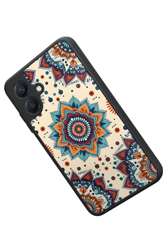 Samsung Galaxy A07 Uyumlu Mandaal Tasarımlı Glossy Premium Kılıf