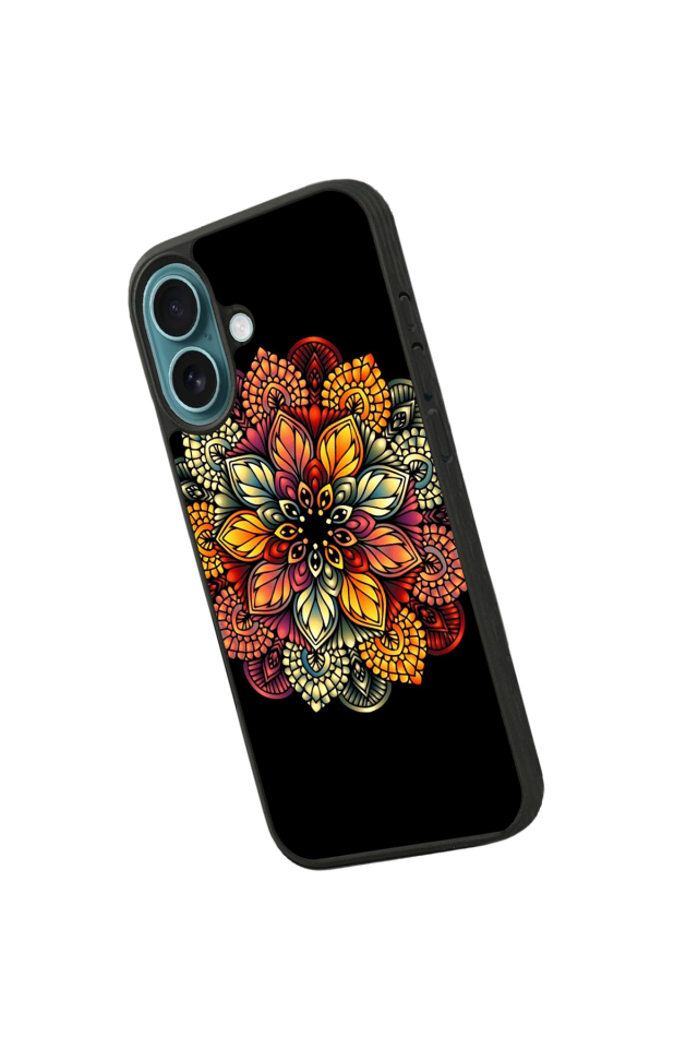 iPhone 16 Uyumlu Mandala Tasarımlı Glossy Premium Kılıf