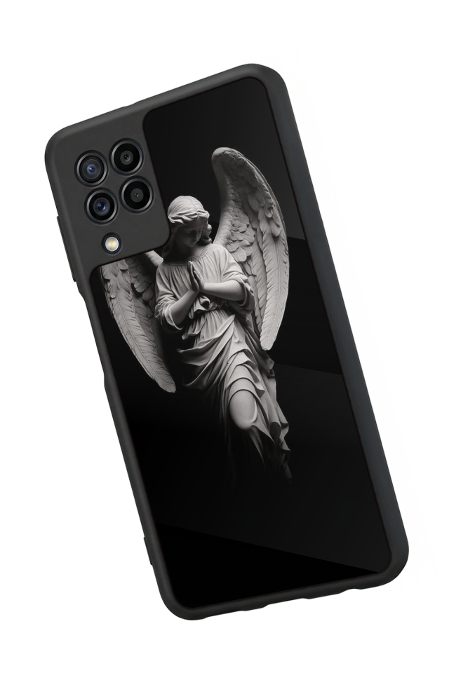 Samsung Galaxy M32 Uyumlu Melek Tasarımlı Glossy Premium Kılıf