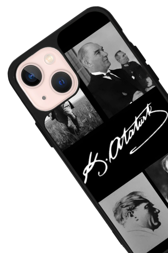 iPhone 14 Plus Uyumlu Mustafa Kemal Ataturk Tasarımlı Glossy Premium Kılıf