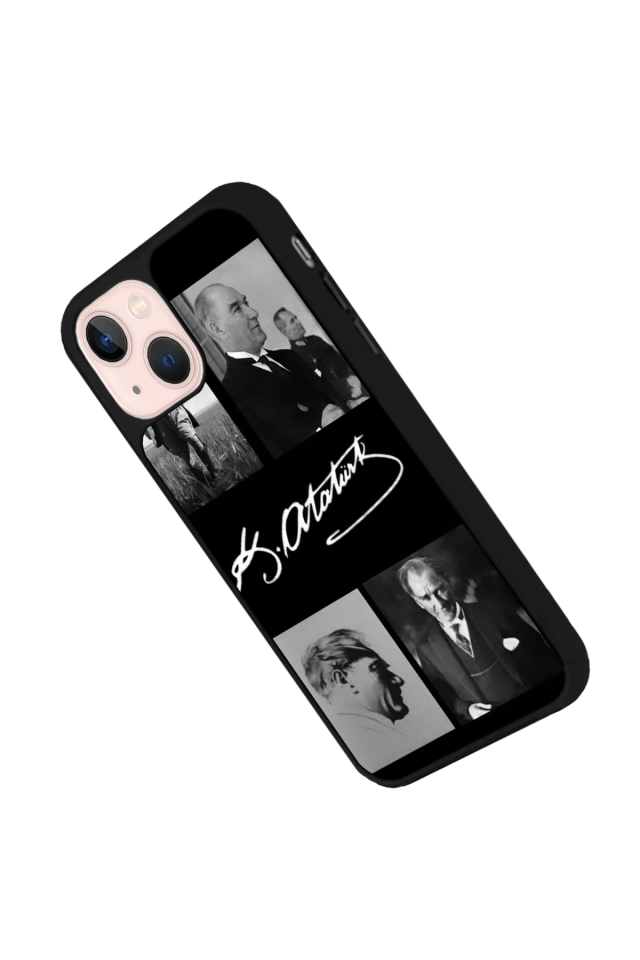 iPhone 14 Plus Uyumlu Mustafa Kemal Ataturk Tasarımlı Glossy Premium Kılıf