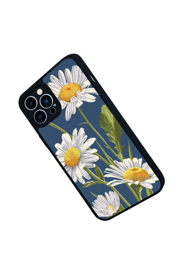 iPhone 13 Pro Max Uyumlu Papatya Tasarımlı Glossy Premium Kılıf