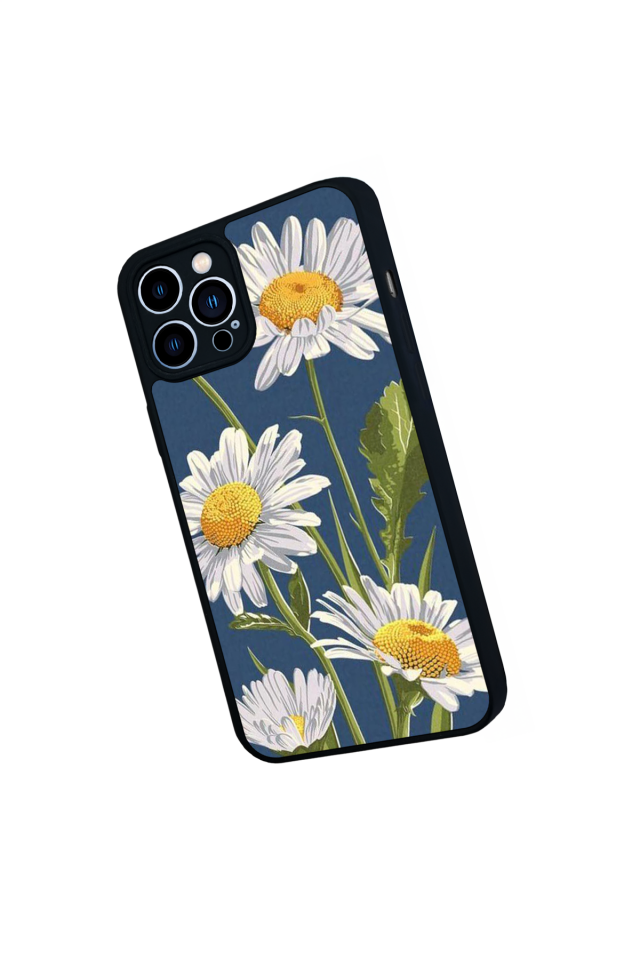 iPhone 13 Pro Max Uyumlu Papatya Tasarımlı Glossy Premium Kılıf
