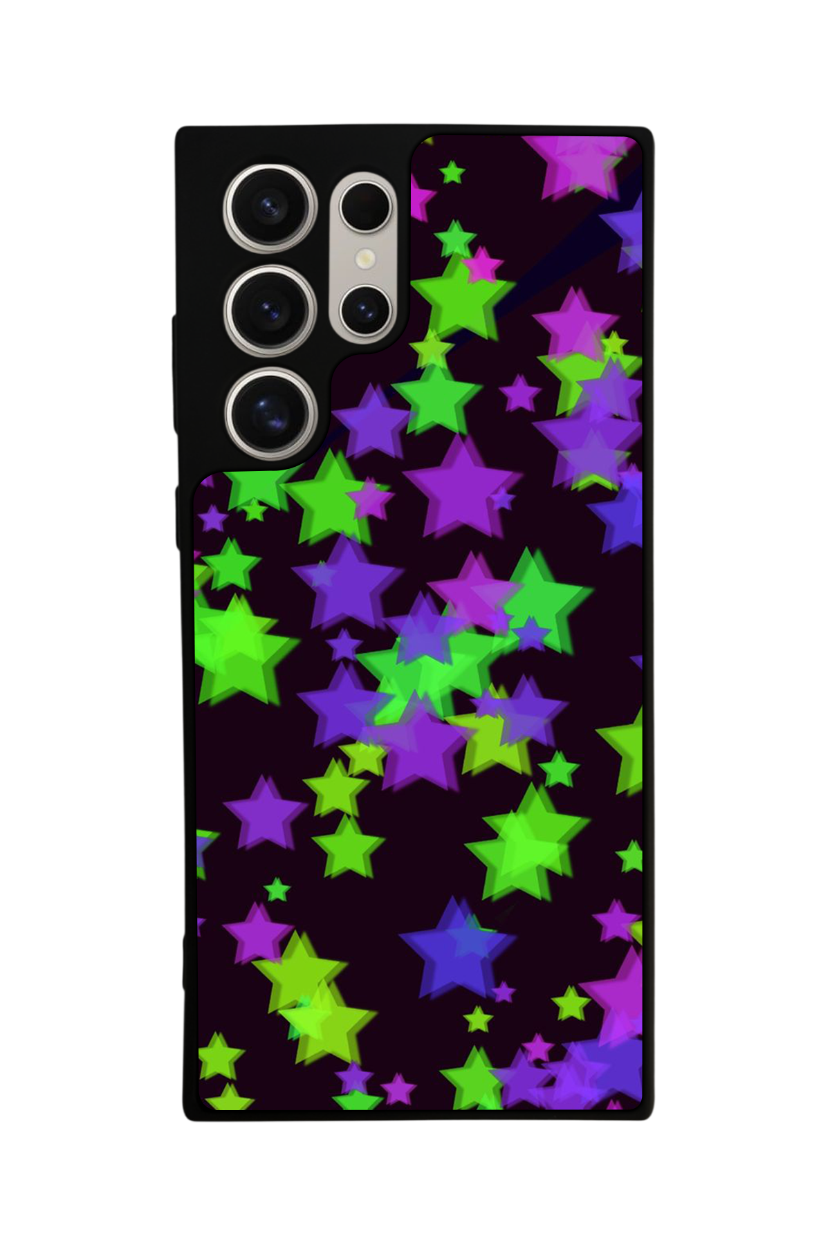 Samsung Galaxy S22 Ultra Uyumlu Retro Yildizlar Tasarımlı Glossy Premium Kılıf