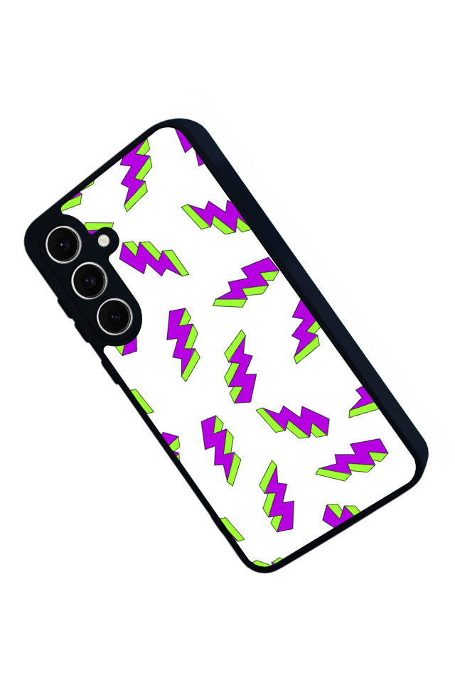 Samsung Galaxy A16 Uyumlu Simsek Tasarımlı Glossy Premium Kılıf