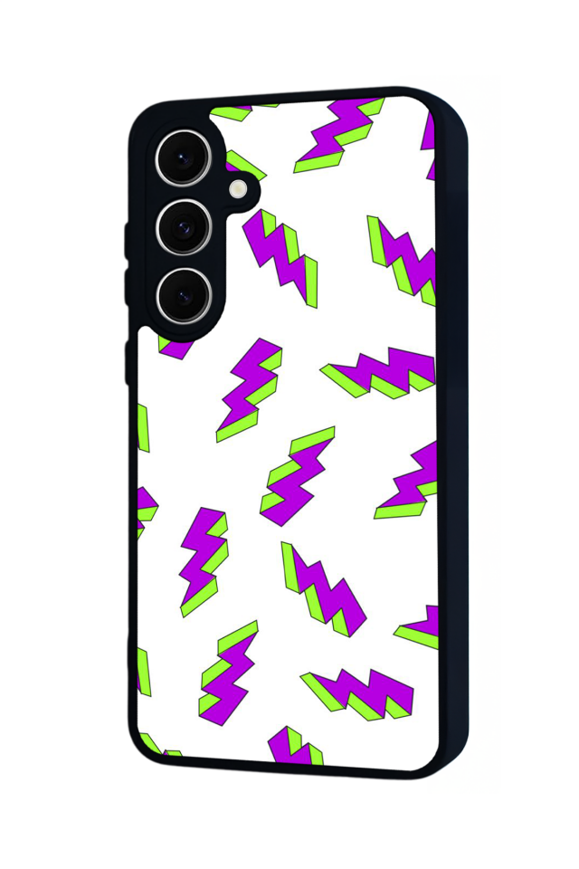 Samsung Galaxy A16 Uyumlu Simsek Tasarımlı Glossy Premium Kılıf