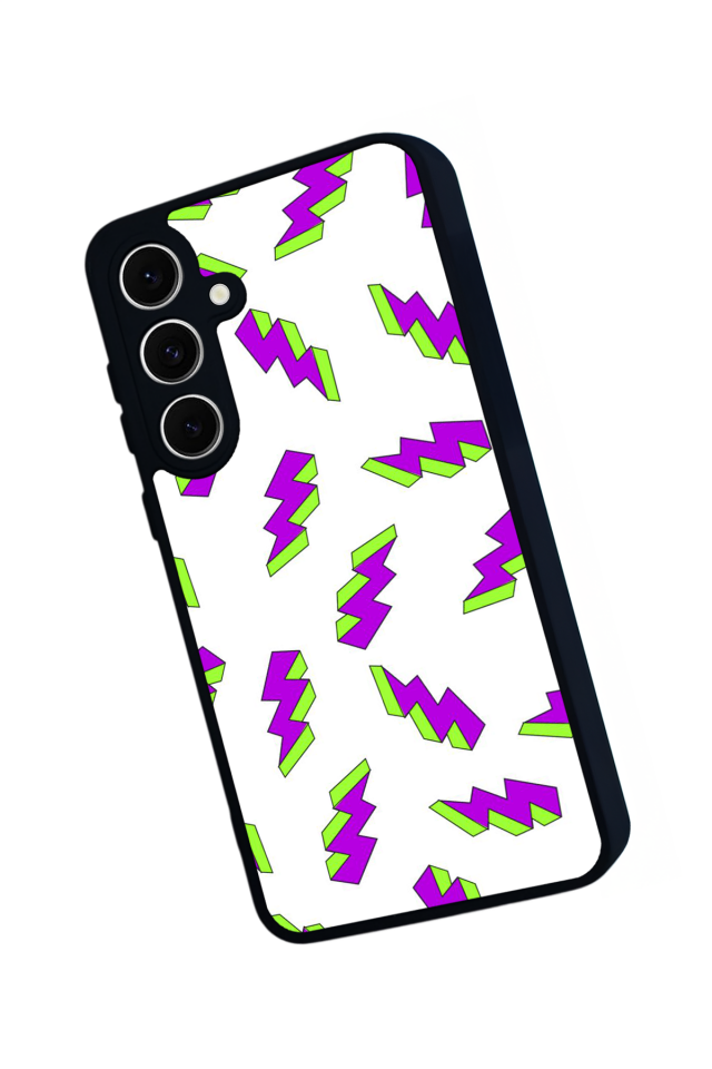 Samsung Galaxy A16 Uyumlu Simsek Tasarımlı Glossy Premium Kılıf