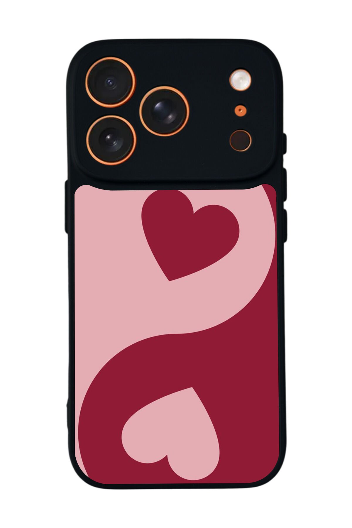iPhone 17 Pro Max Uyumlu Kalp Love Tasarımlı Glossy Premium Kılıf