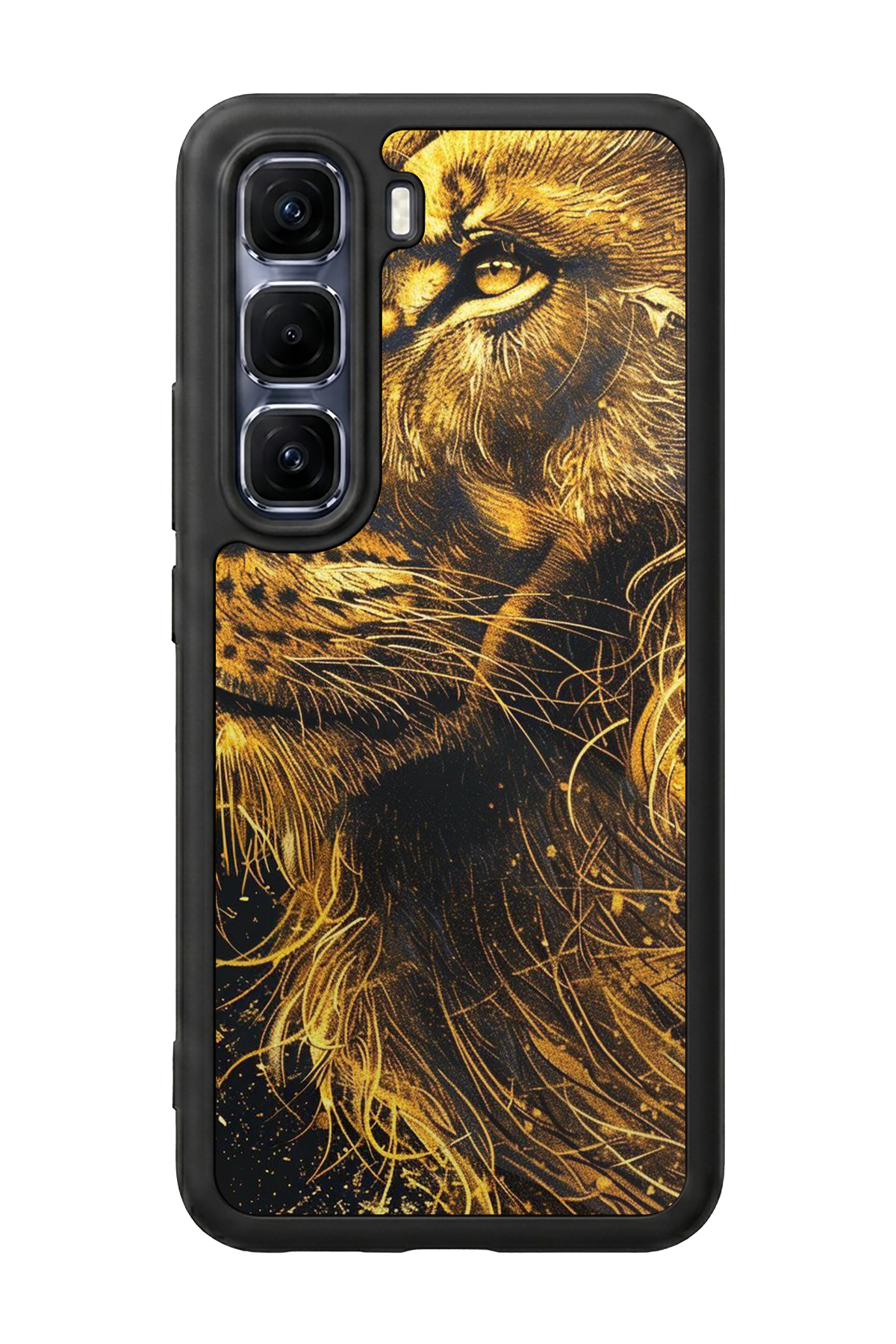 Infinix Hot 60 Pro Plus Uyumlu Aslan Tasarımlı Glossy Premium Kılıf