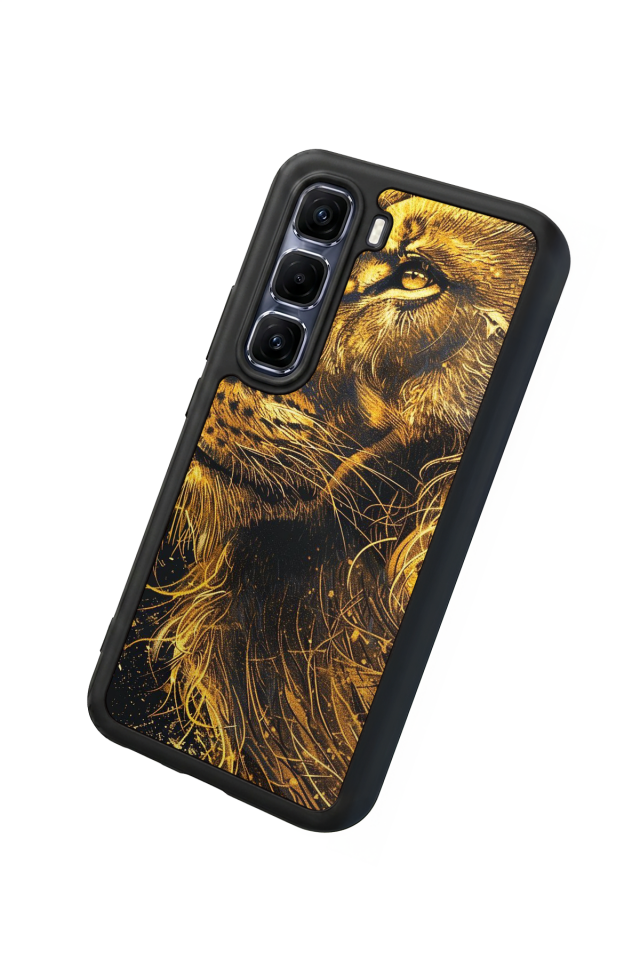 Infinix Hot 60 Pro Plus Uyumlu Aslan Tasarımlı Glossy Premium Kılıf