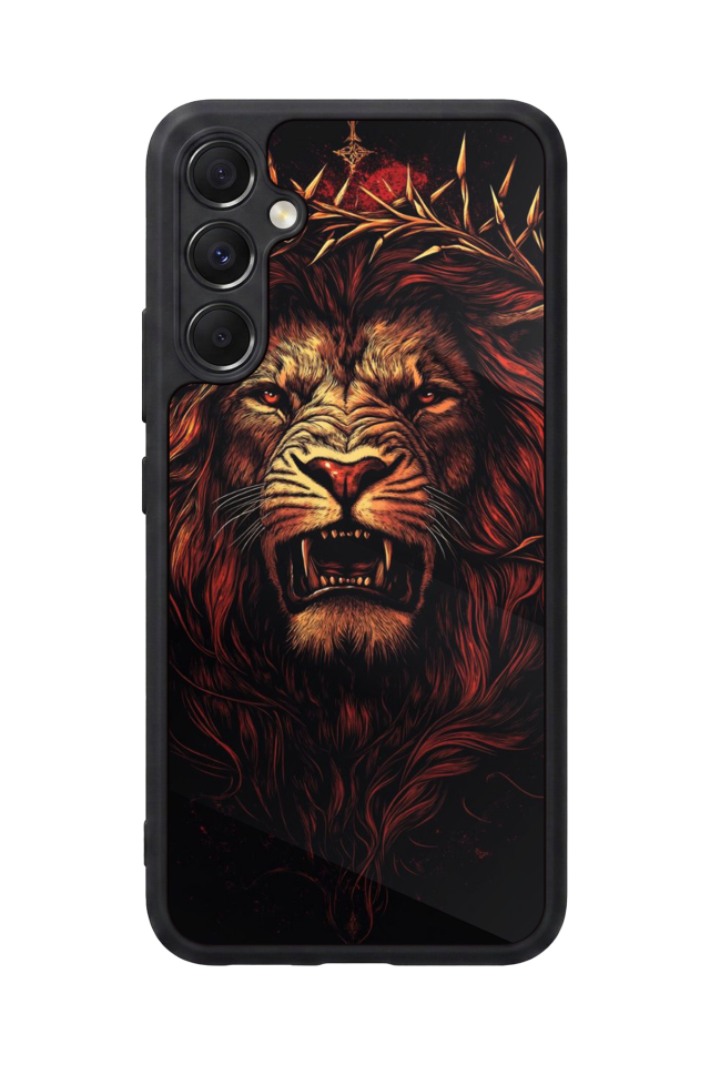 Samsung Galaxy A34 Uyumlu Aslan Tasarımlı Glossy Premium Kılıf