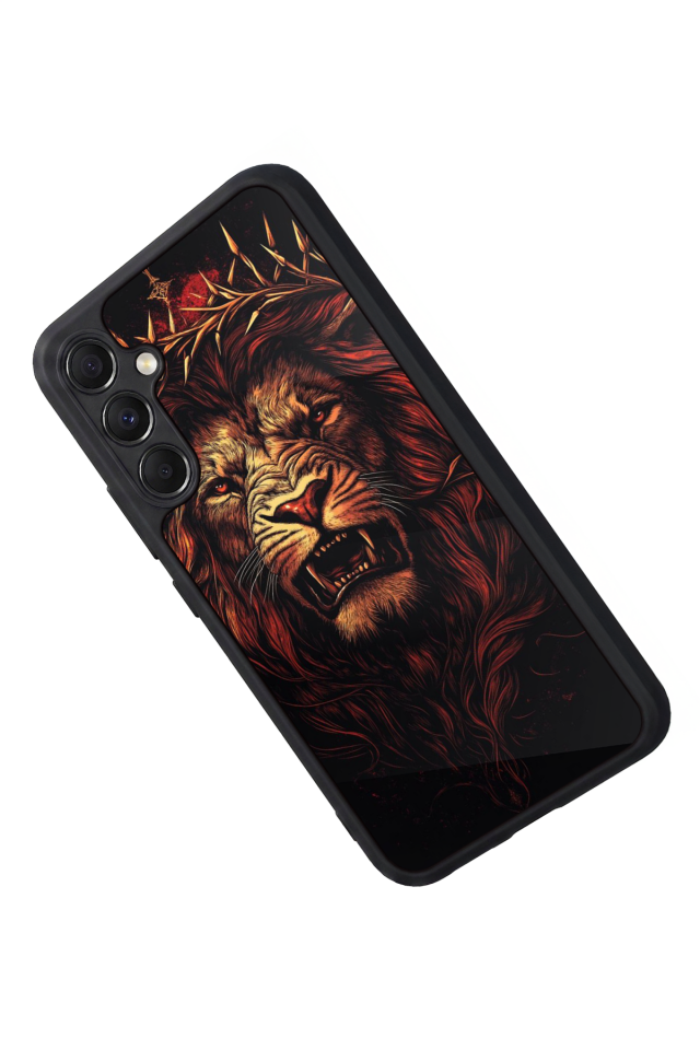 Samsung Galaxy A34 Uyumlu Aslan Tasarımlı Glossy Premium Kılıf