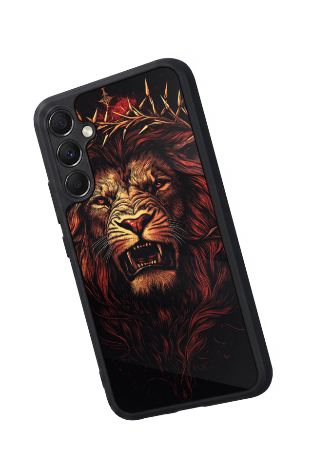 Samsung Galaxy A34 Uyumlu Aslan Tasarımlı Glossy Premium Kılıf