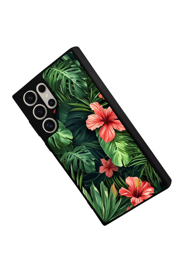 Samsung Galaxy S24 Ultra Uyumlu Botanik Tasarımlı Glossy Premium Kılıf