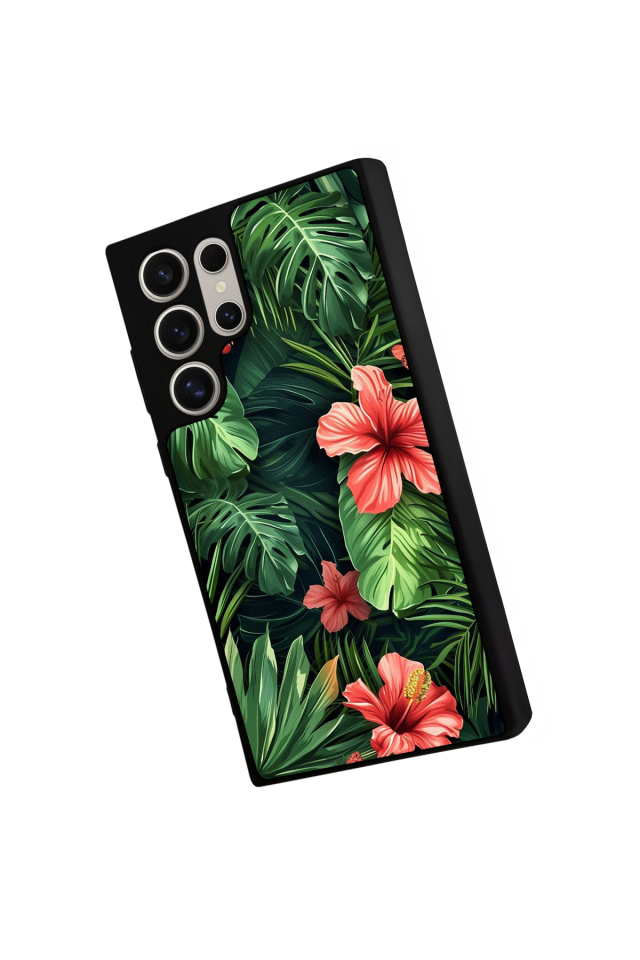 Samsung Galaxy S24 Ultra Uyumlu Botanik Tasarımlı Glossy Premium Kılıf