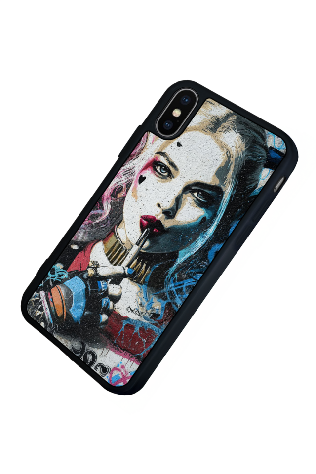 iPhone XS Max Uyumlu HarleyQueen Tasarımlı Glossy Premium Kılıf