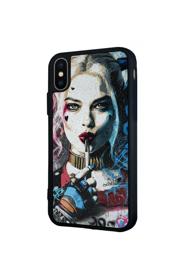 iPhone XS Max Uyumlu HarleyQueen Tasarımlı Glossy Premium Kılıf