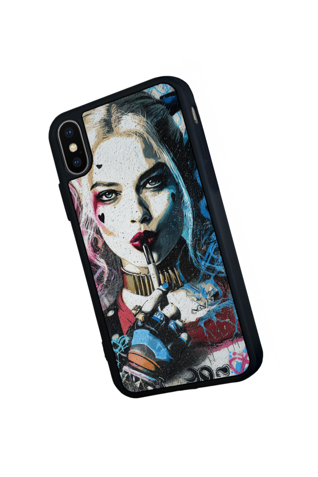 iPhone XS Max Uyumlu HarleyQueen Tasarımlı Glossy Premium Kılıf