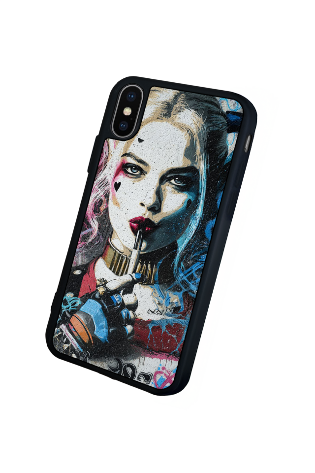 iPhone XS Max Uyumlu HarleyQueen Tasarımlı Glossy Premium Kılıf