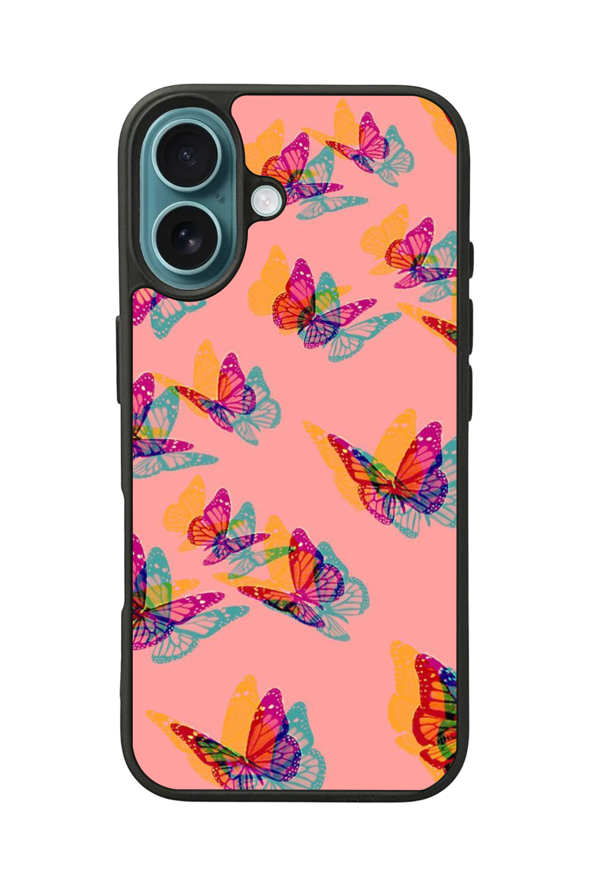 iPhone 16 Plus Uyumlu Kelebek Tasarımlı Glossy Premium Kılıf