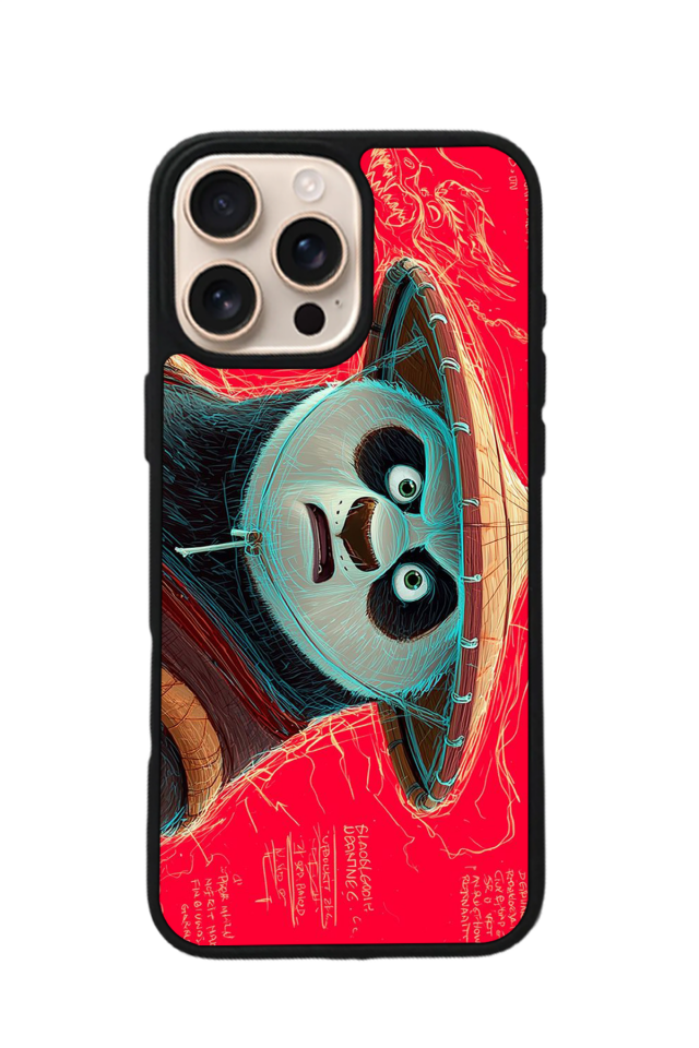 iPhone 16 Pro Max Uyumlu Kung Fu Panda Tasarımlı Glossy Premium Kılıf