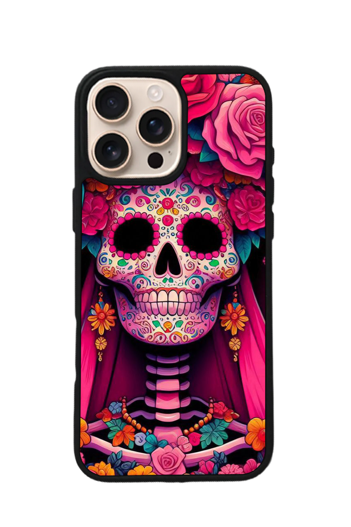iPhone 16 Pro Uyumlu KuruKafa Tasarımlı Glossy Premium Kılıf
