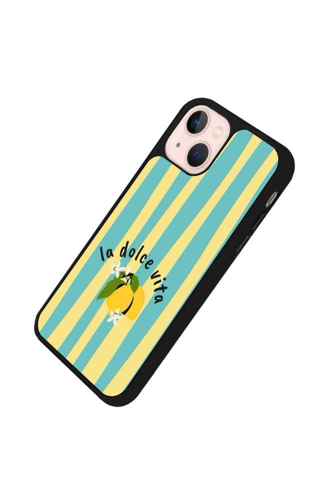 iPhone 13 Mini Uyumlu Limon Tasarımlı Glossy Premium Kılıf