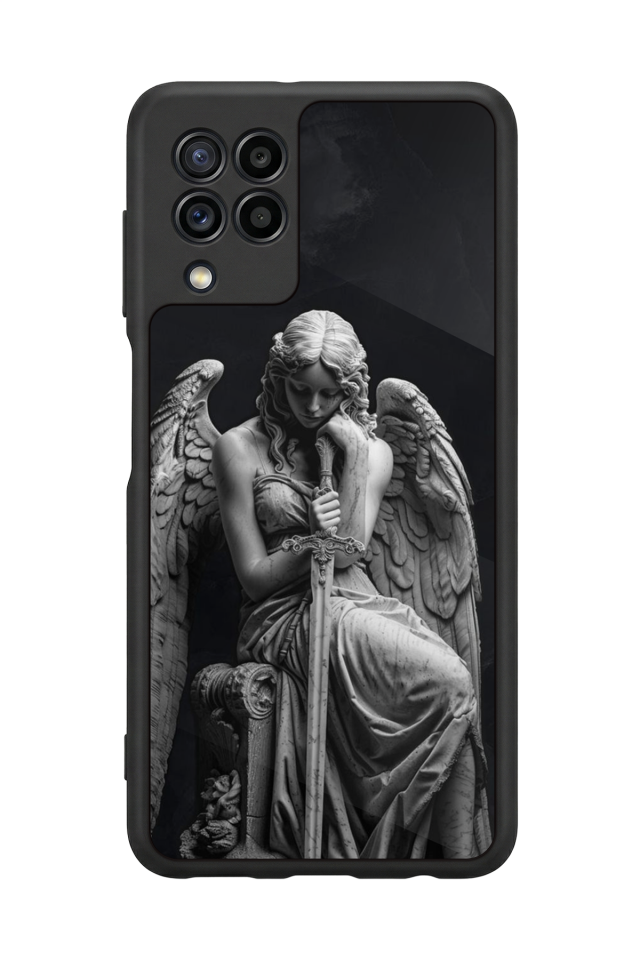 Samsung Galaxy M32 Uyumlu Melek Tasarımlı Glossy Premium Kılıf