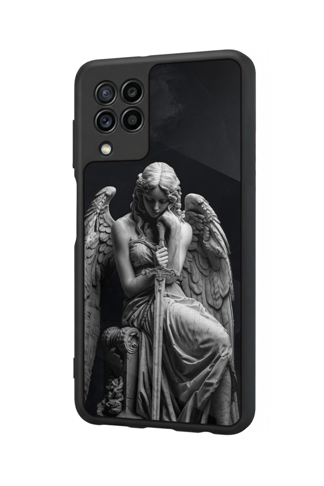 Samsung Galaxy M32 Uyumlu Melek Tasarımlı Glossy Premium Kılıf