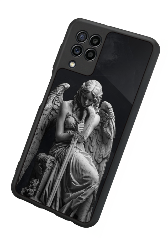 Samsung Galaxy M32 Uyumlu Melek Tasarımlı Glossy Premium Kılıf