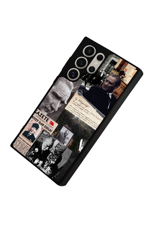 Samsung Galaxy S22 Ultra Uyumlu Mustafa Kemal Ataturk Tasarımlı Glossy Premium Kılıf