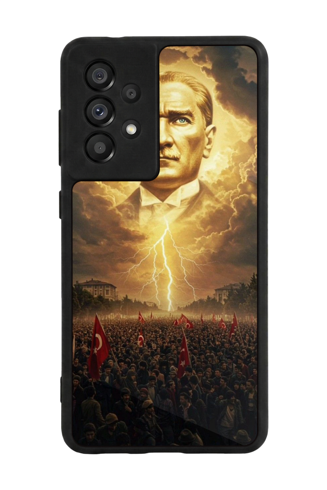 Samsung Galaxy A73 Uyumlu Mustafa Kemal Ataturk Tasarımlı Glossy Premium Kılıf