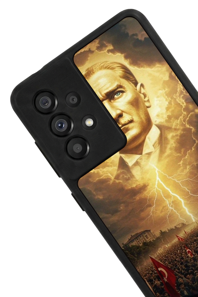 Samsung Galaxy A73 Uyumlu Mustafa Kemal Ataturk Tasarımlı Glossy Premium Kılıf