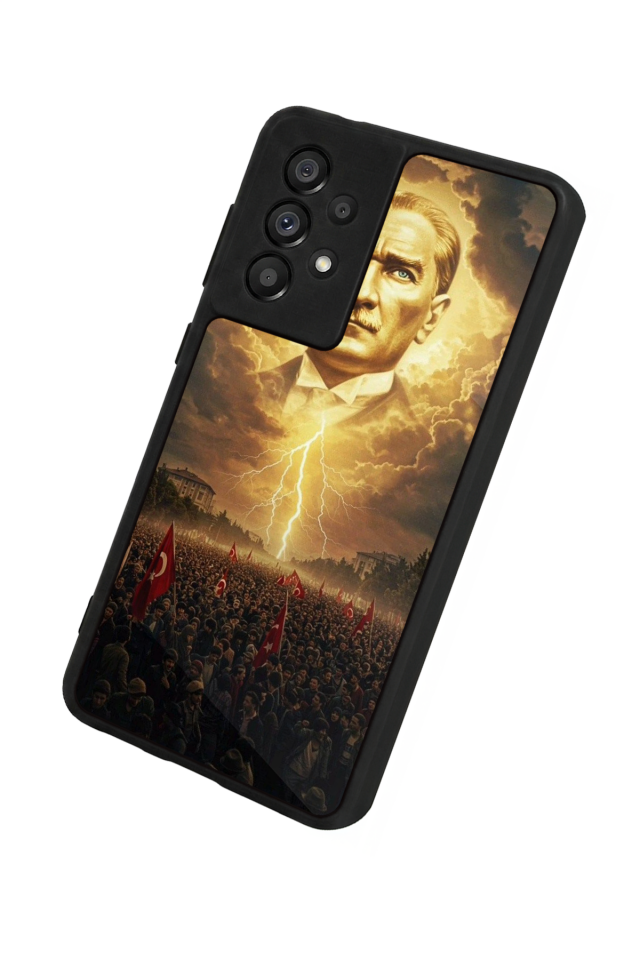 Samsung Galaxy A73 Uyumlu Mustafa Kemal Ataturk Tasarımlı Glossy Premium Kılıf