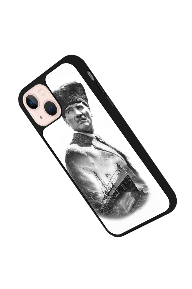 iPhone 14 Plus Uyumlu Mustafa Kemal Ataturk Tasarımlı Glossy Premium Kılıf