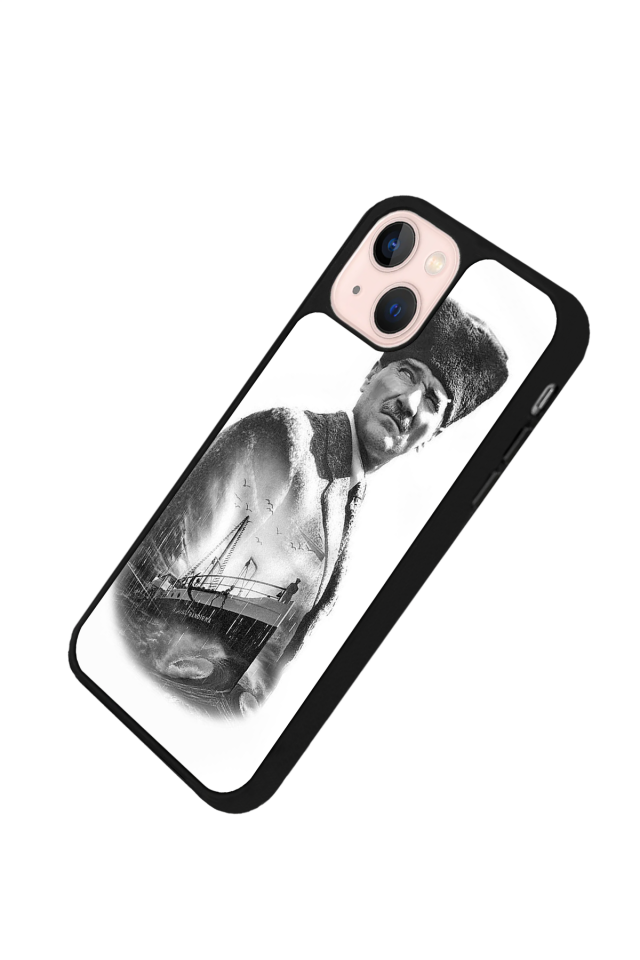 iPhone 14 Plus Uyumlu Mustafa Kemal Ataturk Tasarımlı Glossy Premium Kılıf