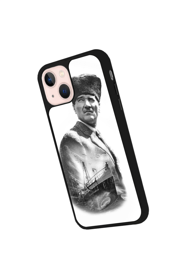 iPhone 14 Plus Uyumlu Mustafa Kemal Ataturk Tasarımlı Glossy Premium Kılıf