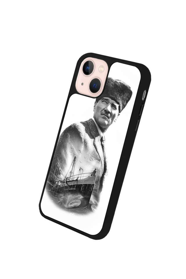 iPhone 14 Plus Uyumlu Mustafa Kemal Ataturk Tasarımlı Glossy Premium Kılıf