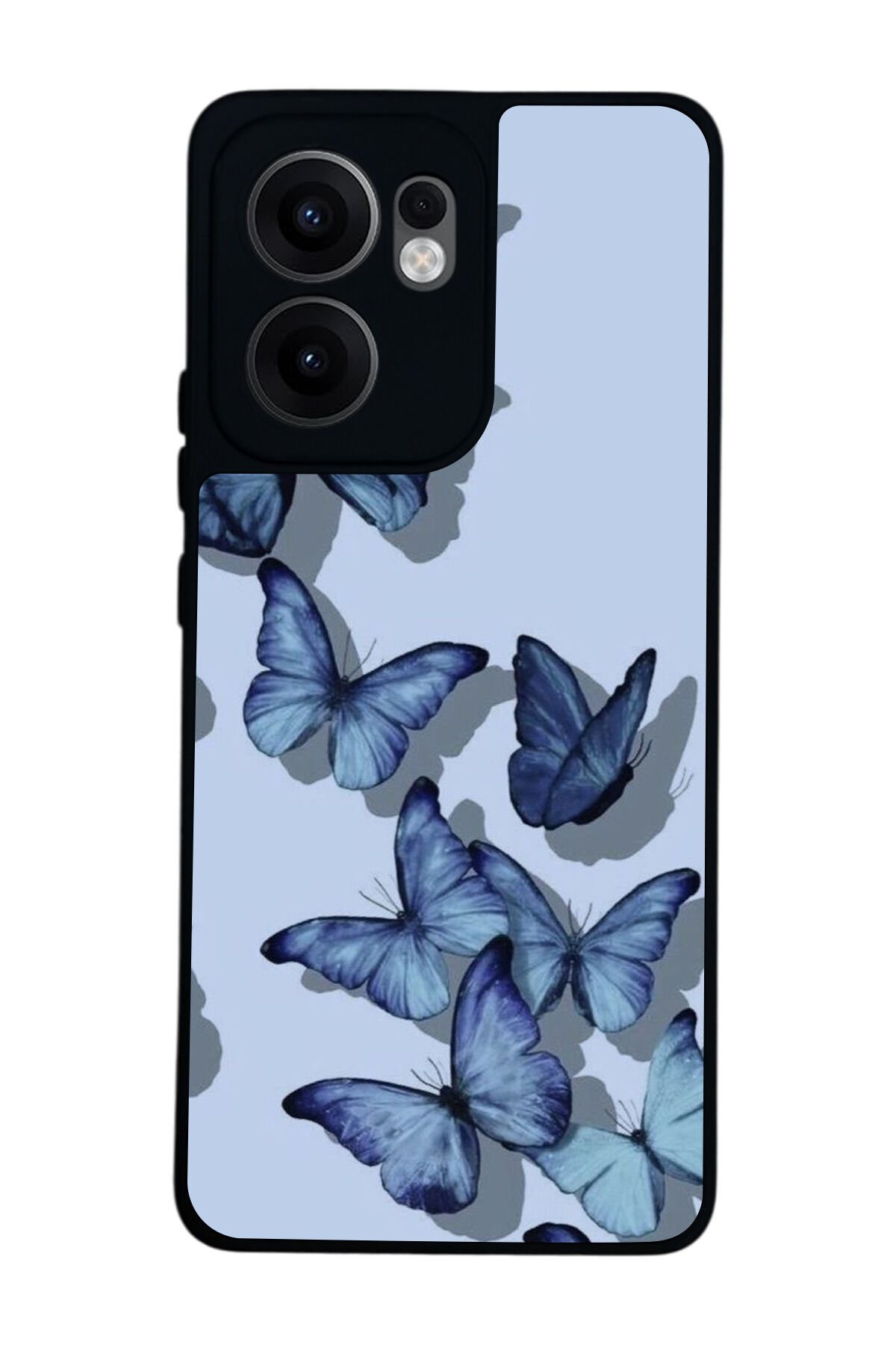 Oppo Reno 13F Uyumlu Kelebek Tasarımlı Glossy Premium Kılıf